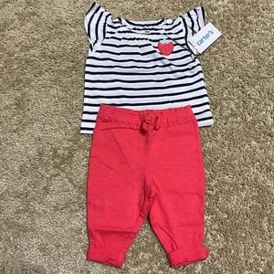 Carter's 2-Piece Strawberry Tee & Slub Jersey